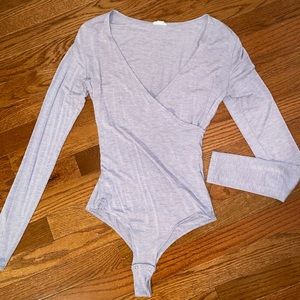 Light grayish purple bodysuit